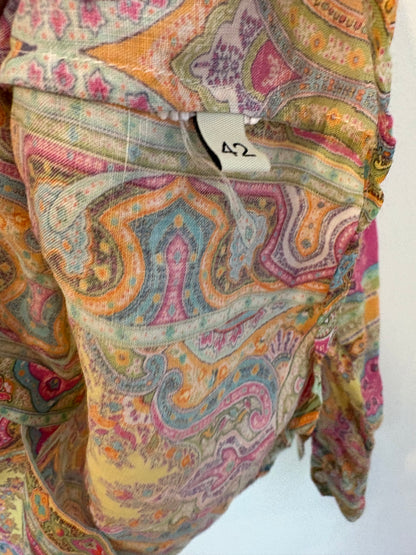 ETRO. Camisa estampado colores lino