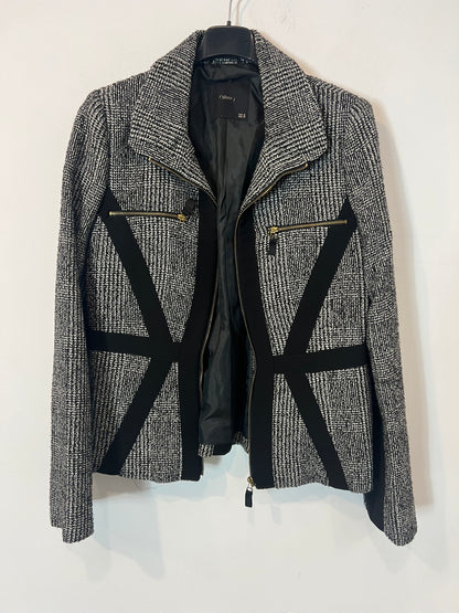 SFERA. Chaqueta  negra jaspeada con lana. T M
