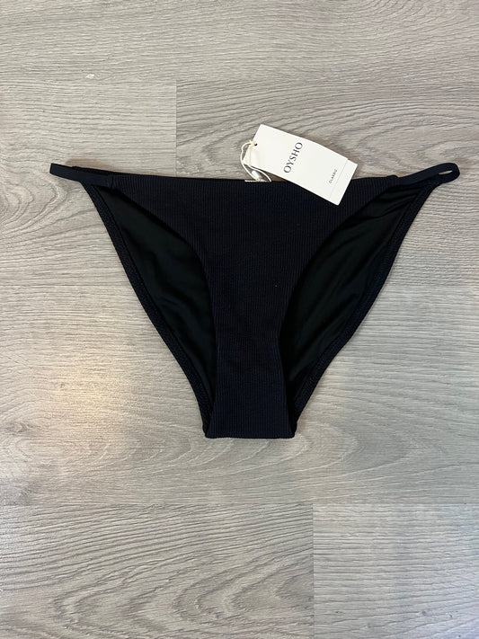 OYSHO. Braguita bikini negra canalé tiras T.s