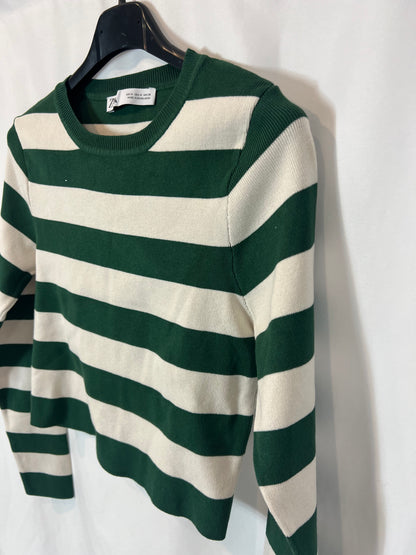 ZARA. Jersey cropped rayas. T M