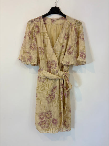 VANESSA BRUNO. Vestido corto cruzado seda. T 34