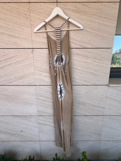 OTHERS. Long tan shell dress. TS/M