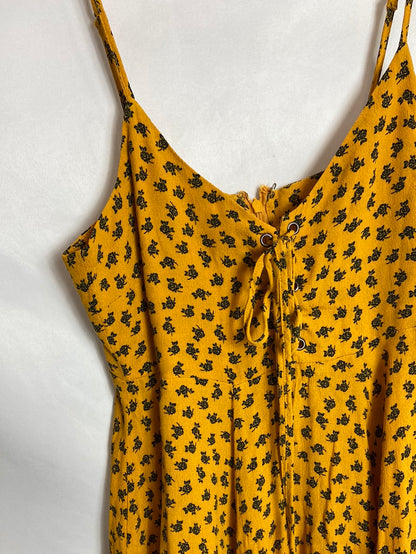 FOREVER21. Mustard floral Ts dress