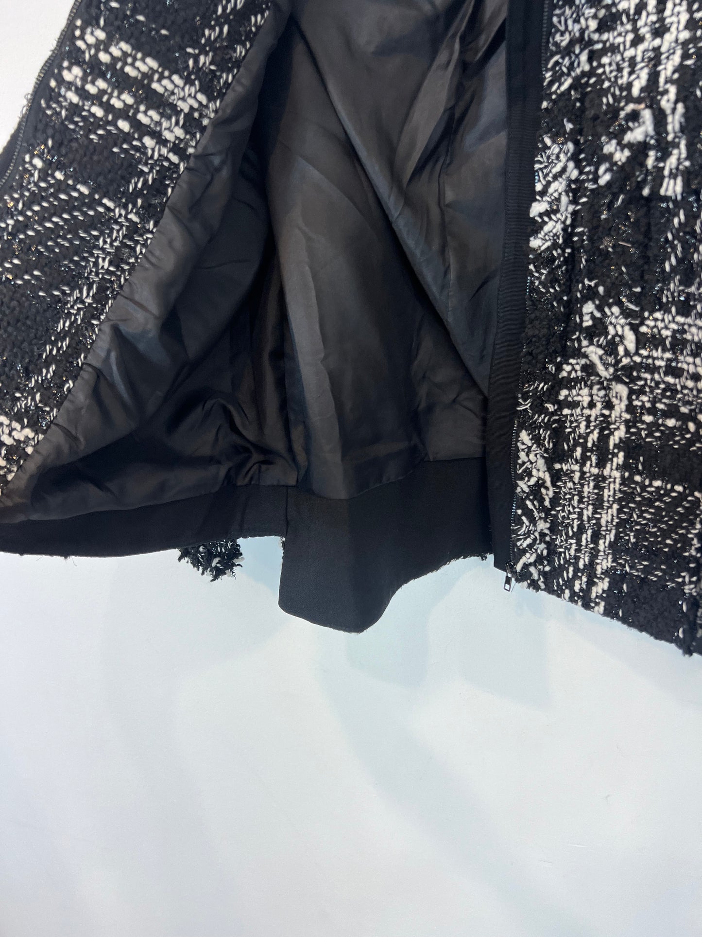 TERIA YABAR. Black tweed jacket. T.S.