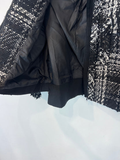 TERIA YABAR. Black tweed jacket. T.S.