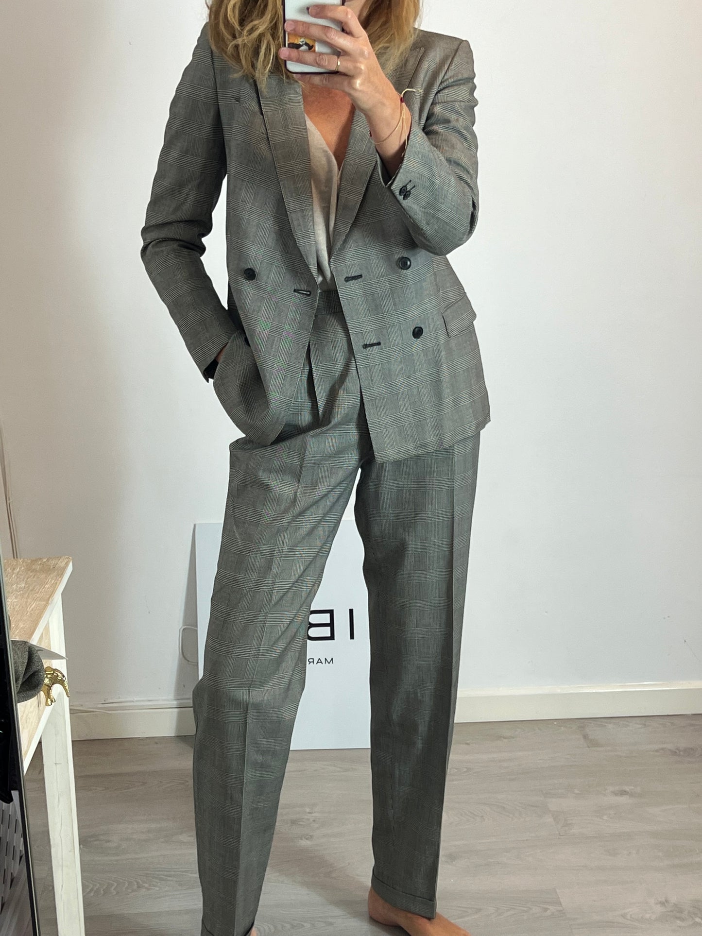 WINDSOR. Blazer lana pata de gallo. T 38