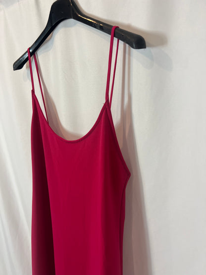ZARA. Vestido midi rosa. T S