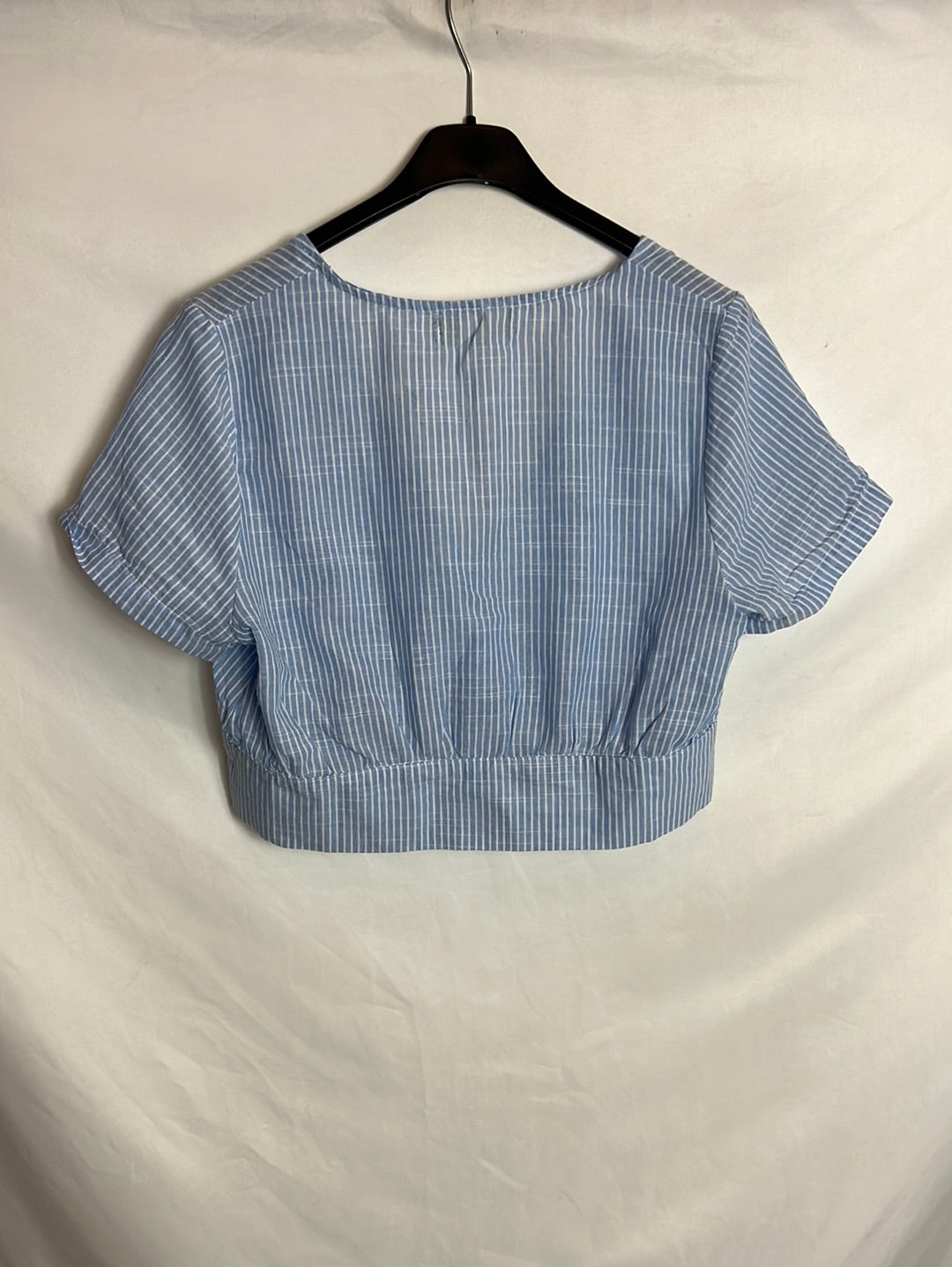 CHI-CHA. Blusa corta rayas efecto lino. T S