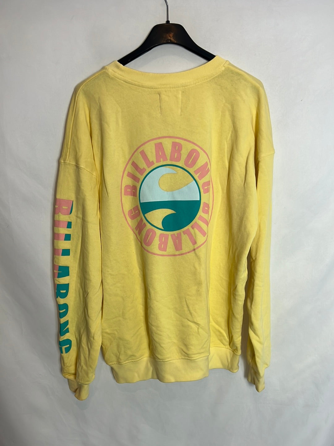 BILLABONG. Sudadera amarilla dibujo T.m