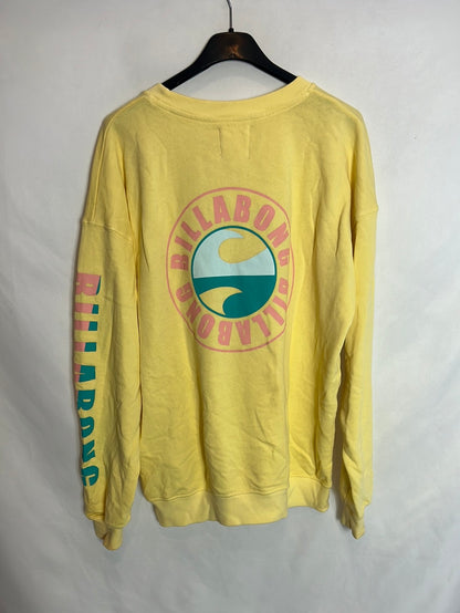 BILLABONG. Sudadera amarilla dibujo T.m