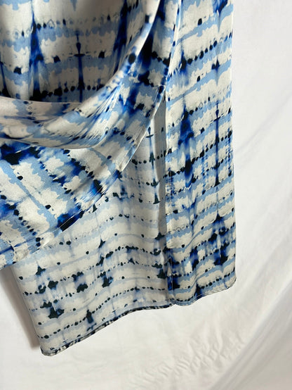 TOUPY. Falda midi fluida tie  dye. T S