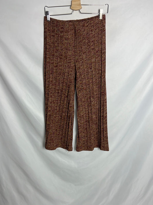 ZARA. Pantalón culotte punto jaspeado. T S