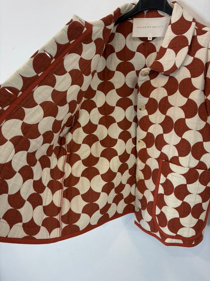 DESIGNERS SOCIETY. Chaqueta textura estampado retro