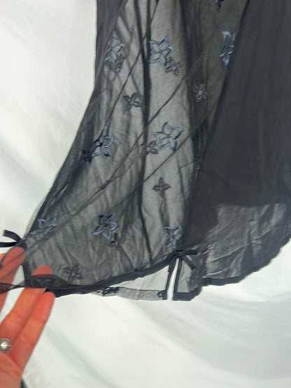 MALIZIA BY LA PERLA. Semi-sheer black top. TM