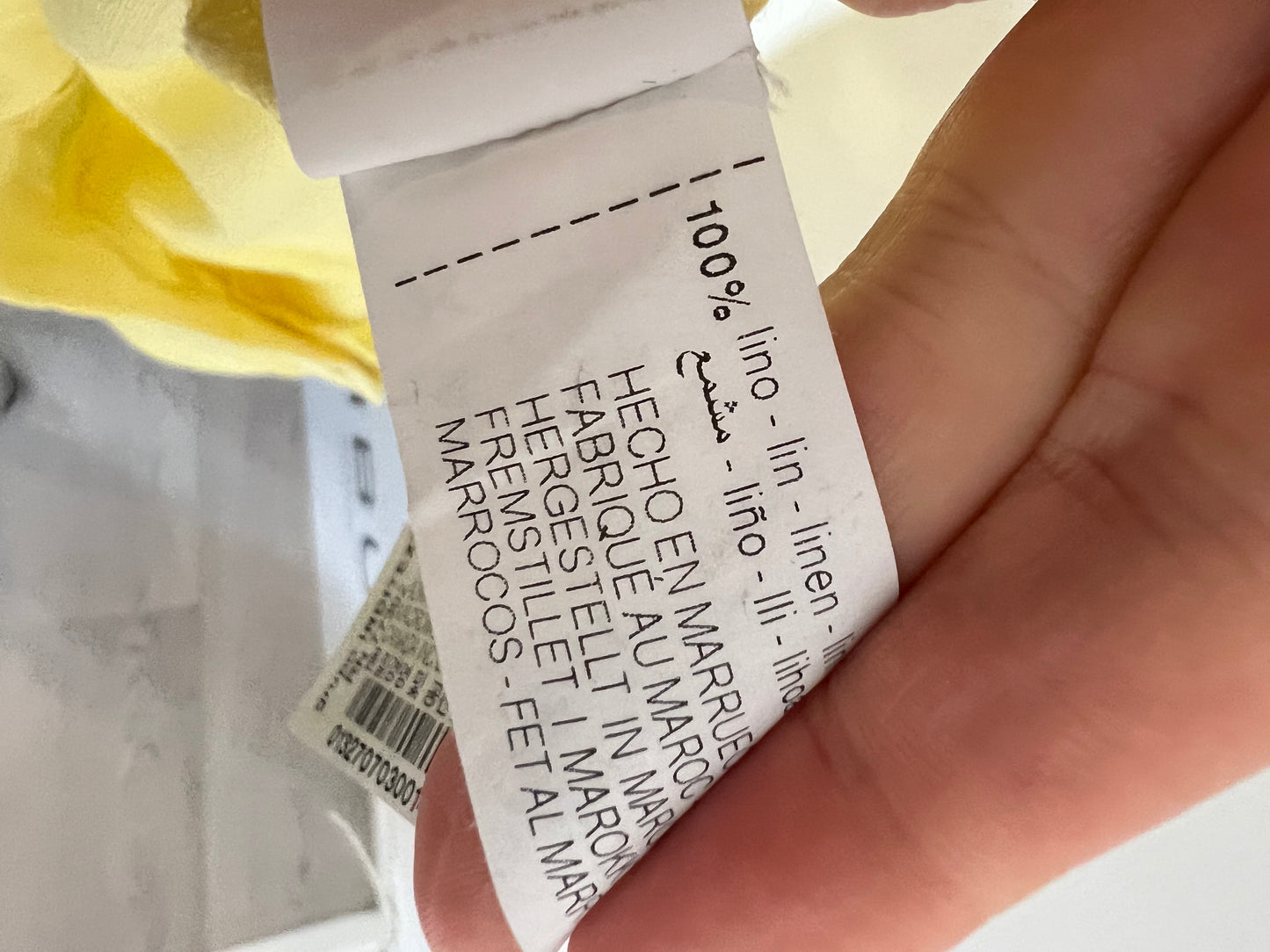 ZARA. Pastel yellow pleated linen trousers. Size 13-14 years (S)