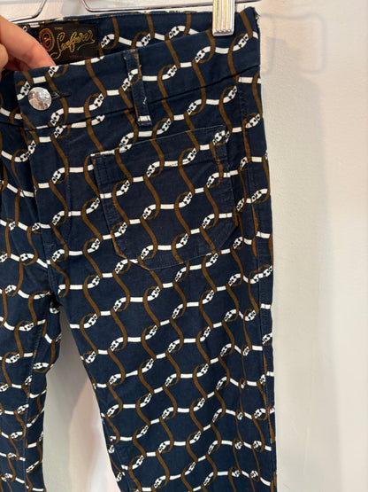 SEAFARER. Pantalón azul estampado bolsillos