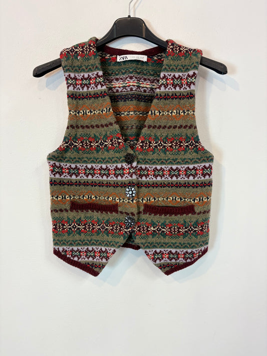 ZARA. Printed wool vest. TS