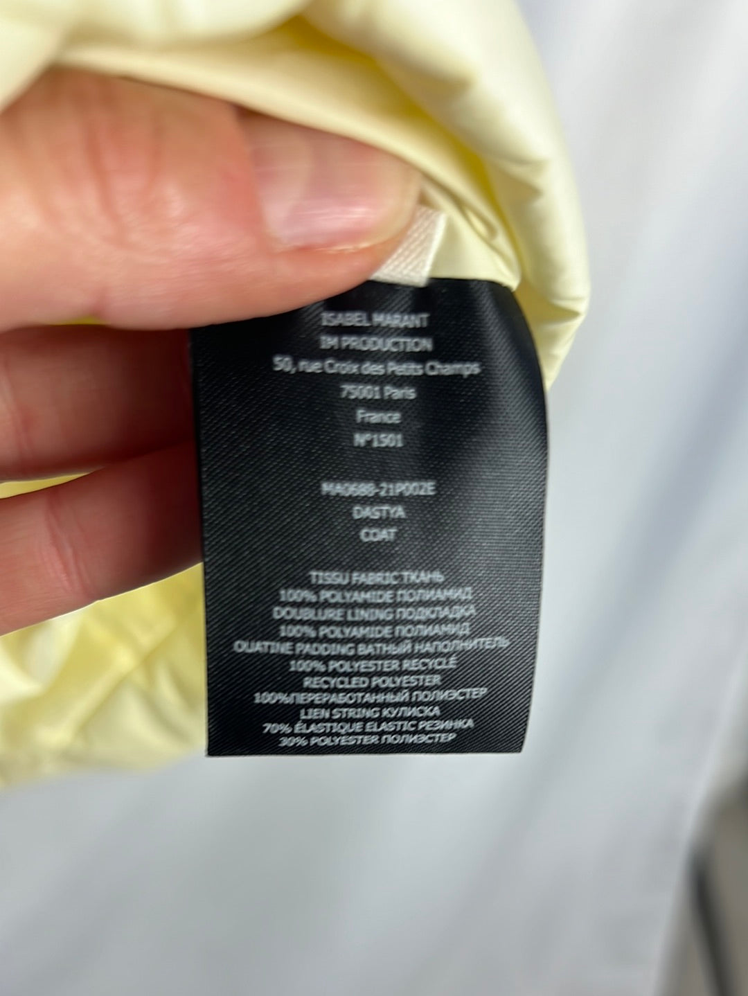 ISABEL MARANT. Plumas/ chaleco ligero amarillo pastel . T 34