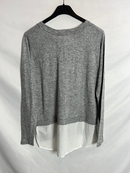 YERSE. Asymmetrical gray sweater. TS