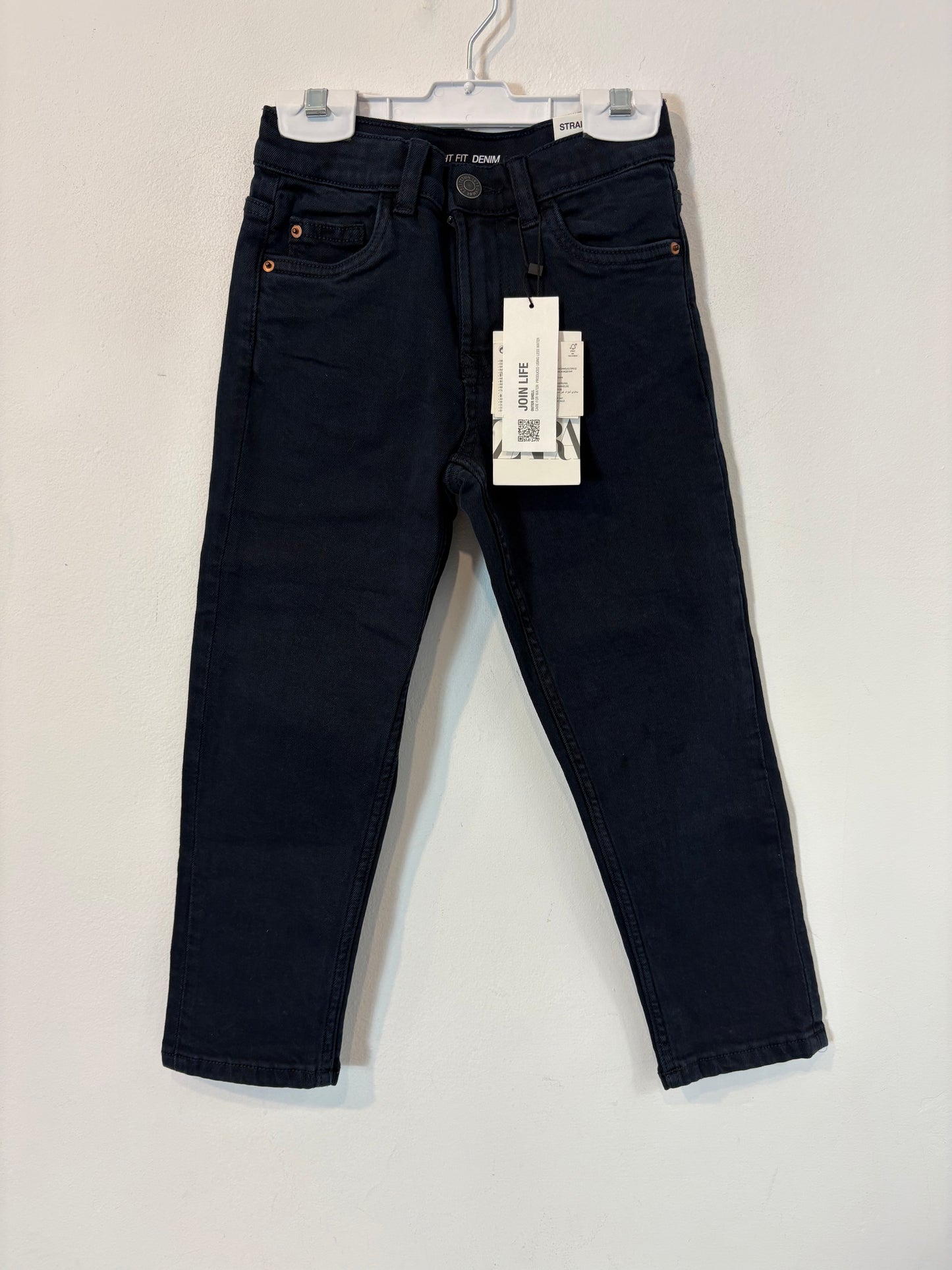 ZARA. Denim slim elastico azul. T 6 años