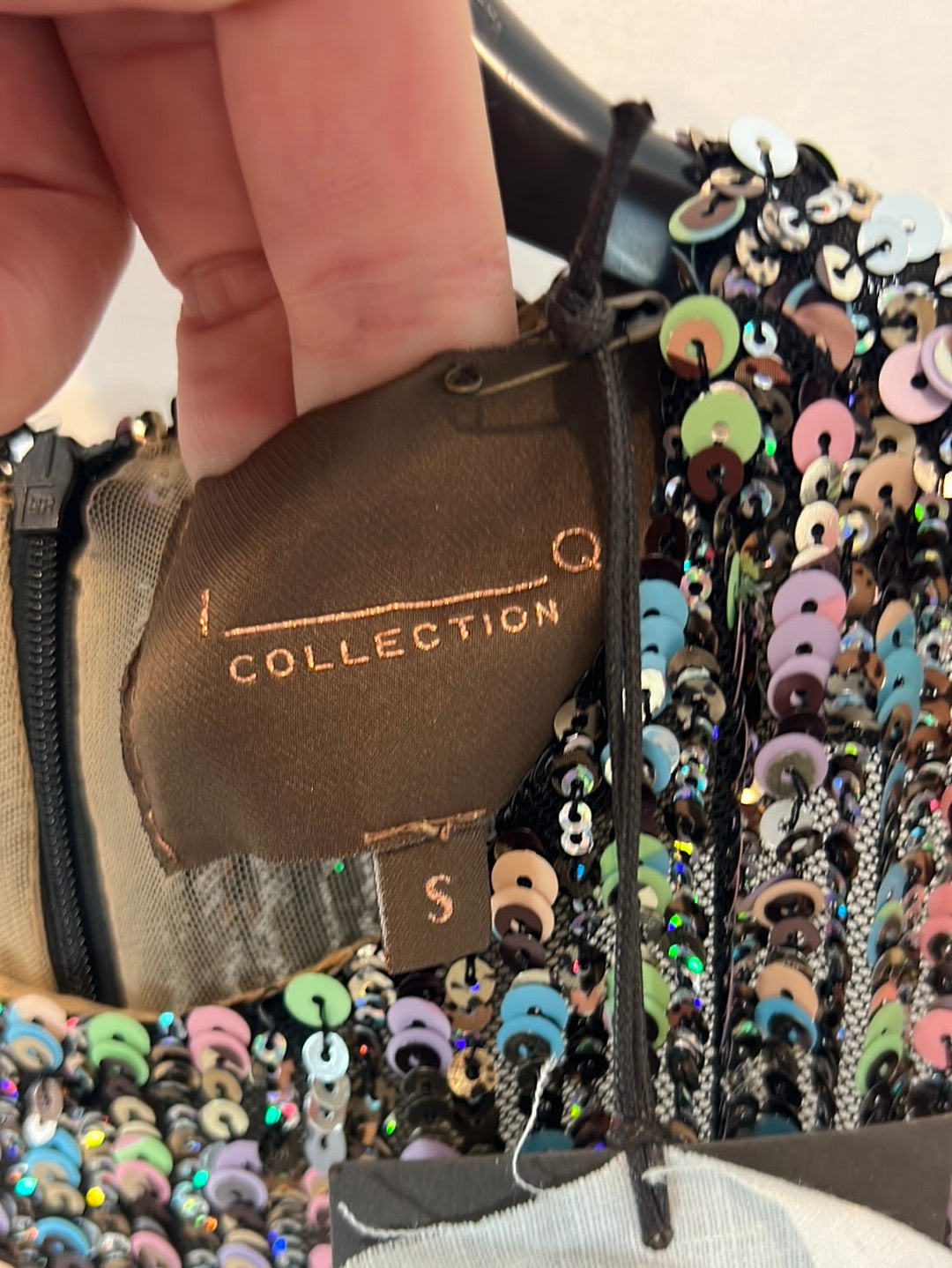 ROBERTO DIZ x IQ COLLECTION. Vestido largo lentejuelas T.s