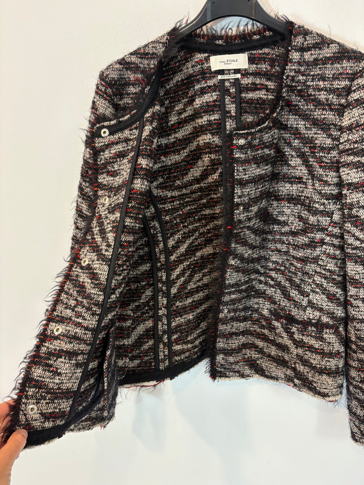 ISABEL MARANT ÉTOILE. Chaqueta jaspeada con lana
