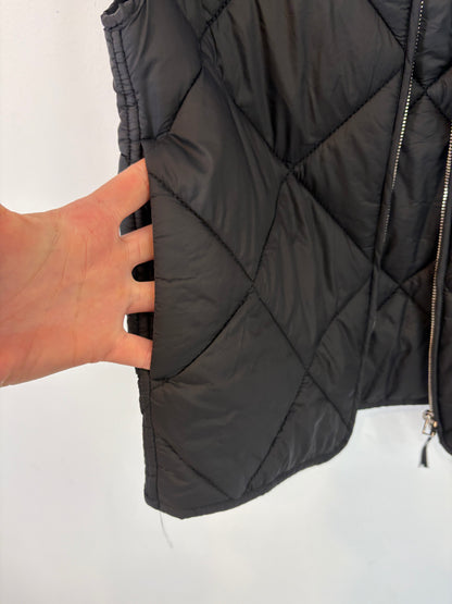 MANGO. Chaleco acolchado negro. T XS