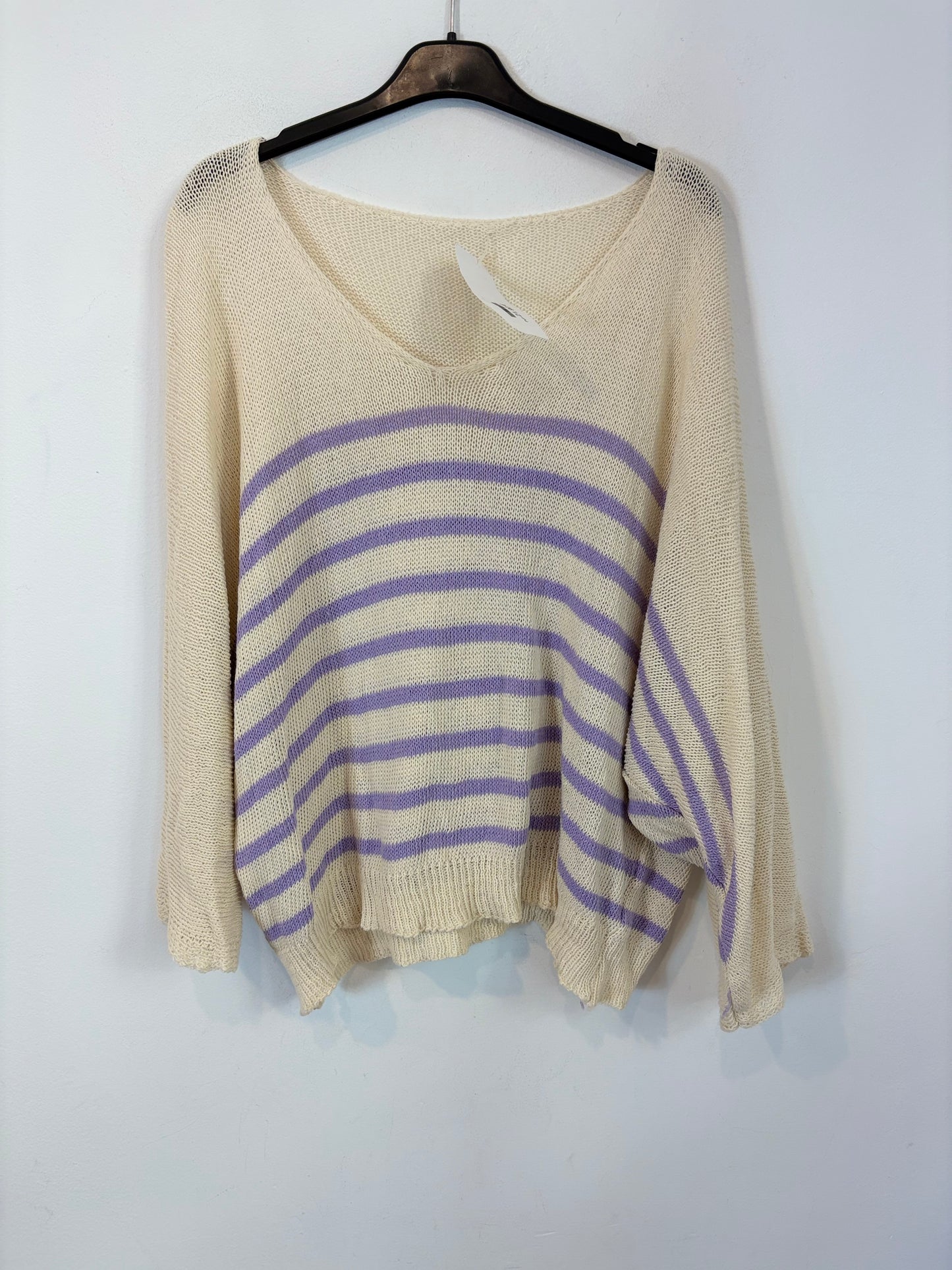 OTHERS. Fine striped sweater. TS/M