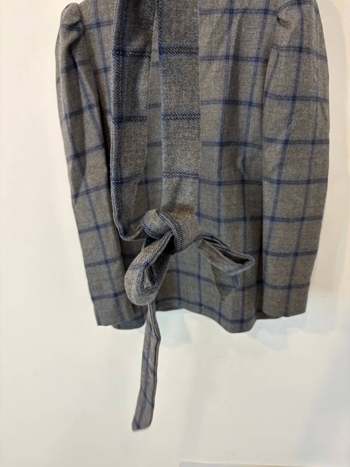 VANDERWILDE. Chaqueta lana y terciopelo tonos azules