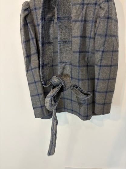 VANDERWILDE. Chaqueta lana y terciopelo tonos azules