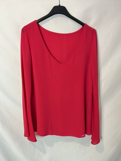 BIMANI. Blusa rosa escote espalda T S