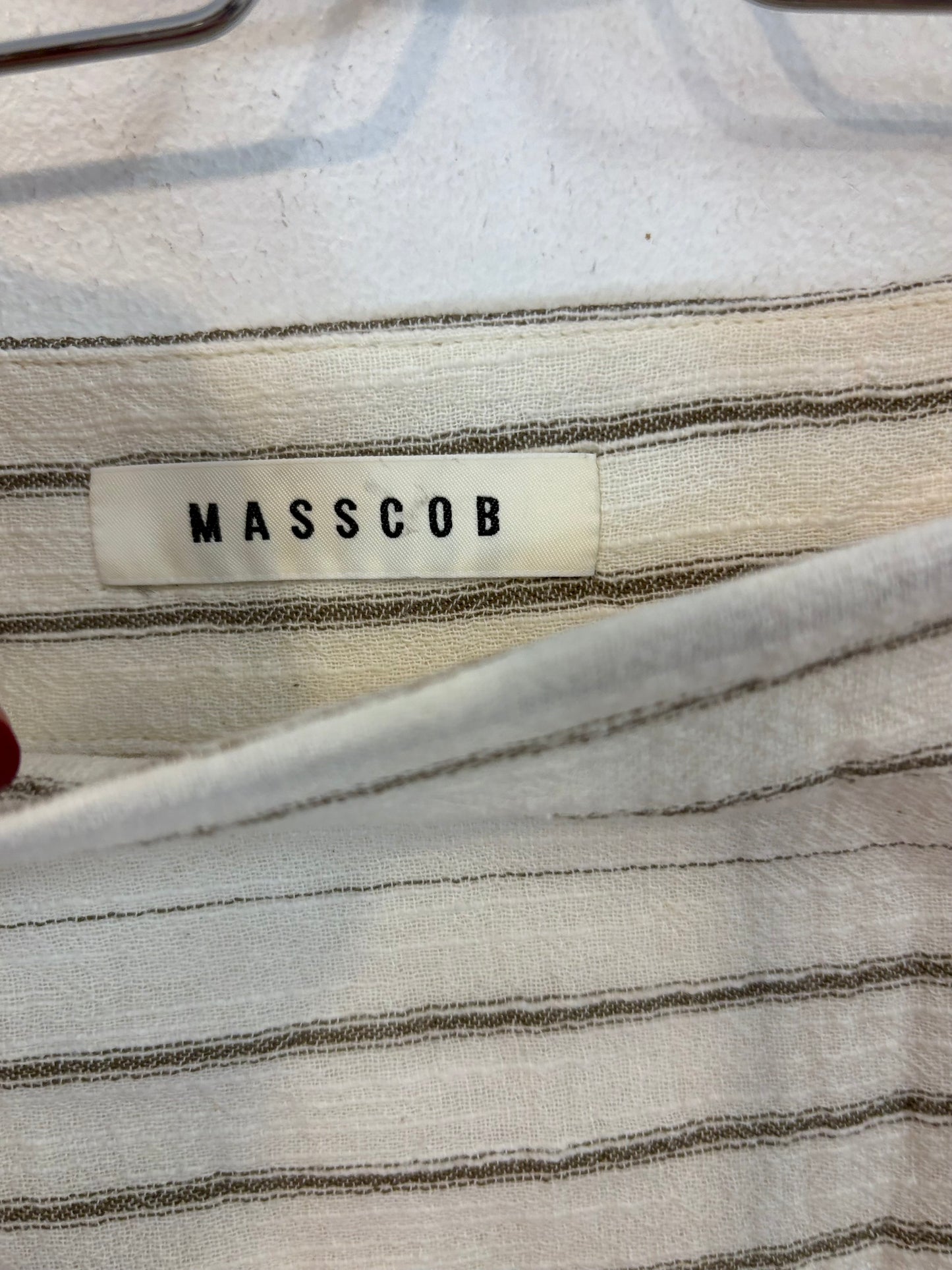 MASSCOB. Falda larga rayas abotonada
