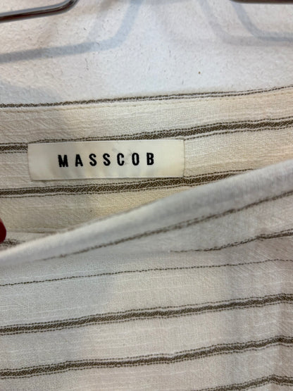 MASSCOB. Falda larga rayas abotonada