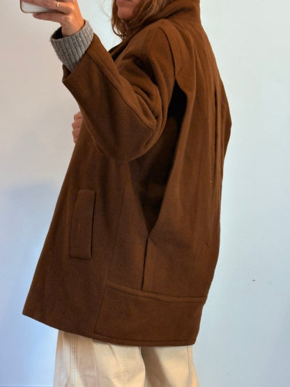 GONNELLA. Abrigo lana marrón T.m