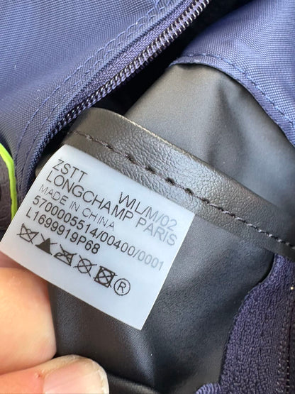 LONGCHAMP. Mochila Le Pliage en azul marino