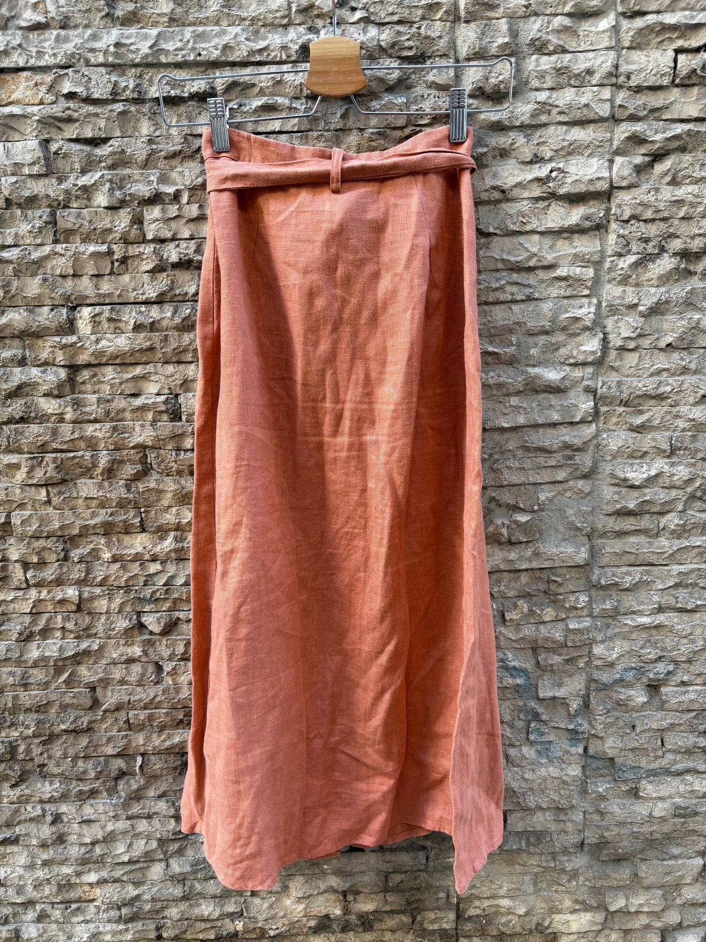 HERON. Falda caldero lino aberturas. T XS