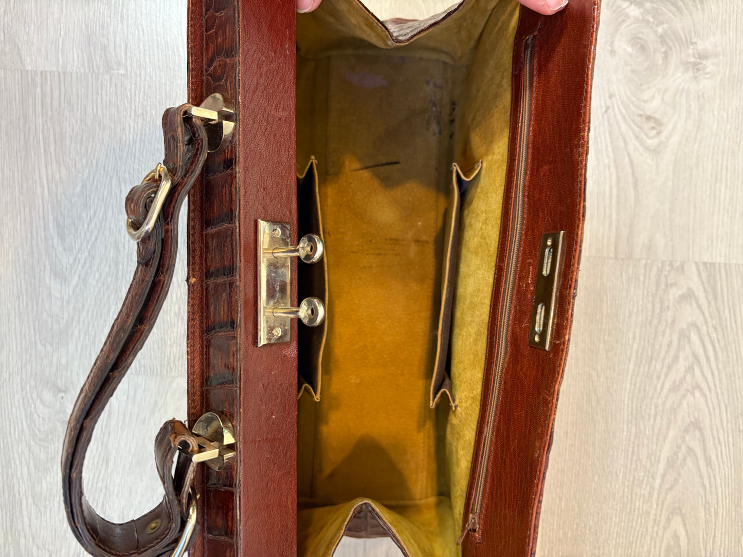 Bolso de mano / maletín vintage piel