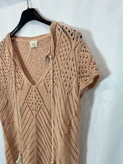 NÜD BY NEKANE. Top rosa croché Tm/l