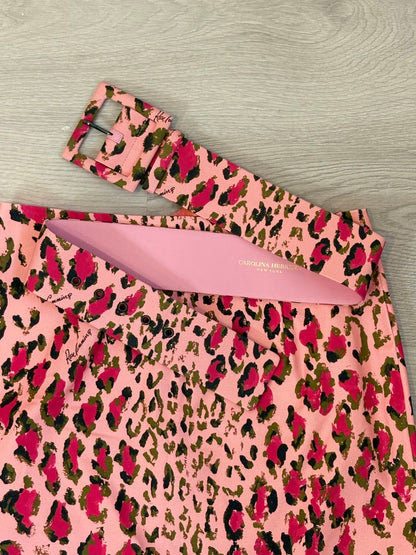 CAROLINA HERRERA . Falda midi estampado con cinturón