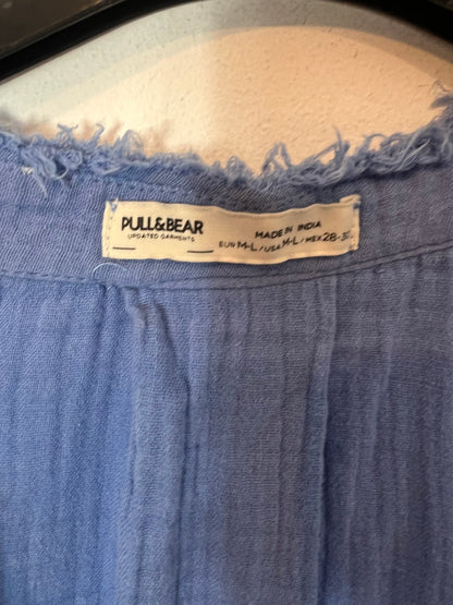 PULL&amp;BEAR. On blue shirt texture. TM/L