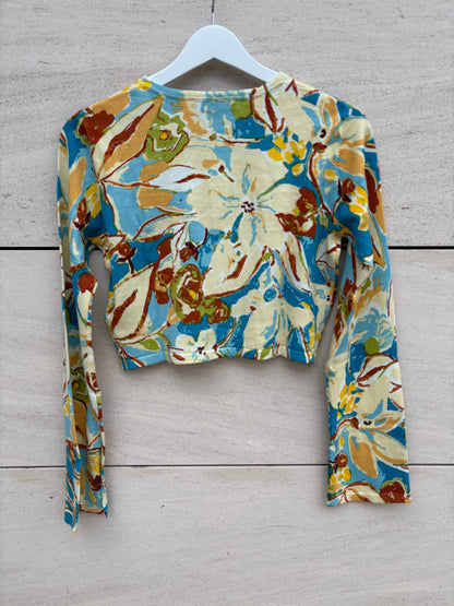 ZARA. Chaqueta punto estampada