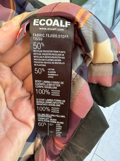 ECOALF. Abrigo verde oscuro capucha. T S