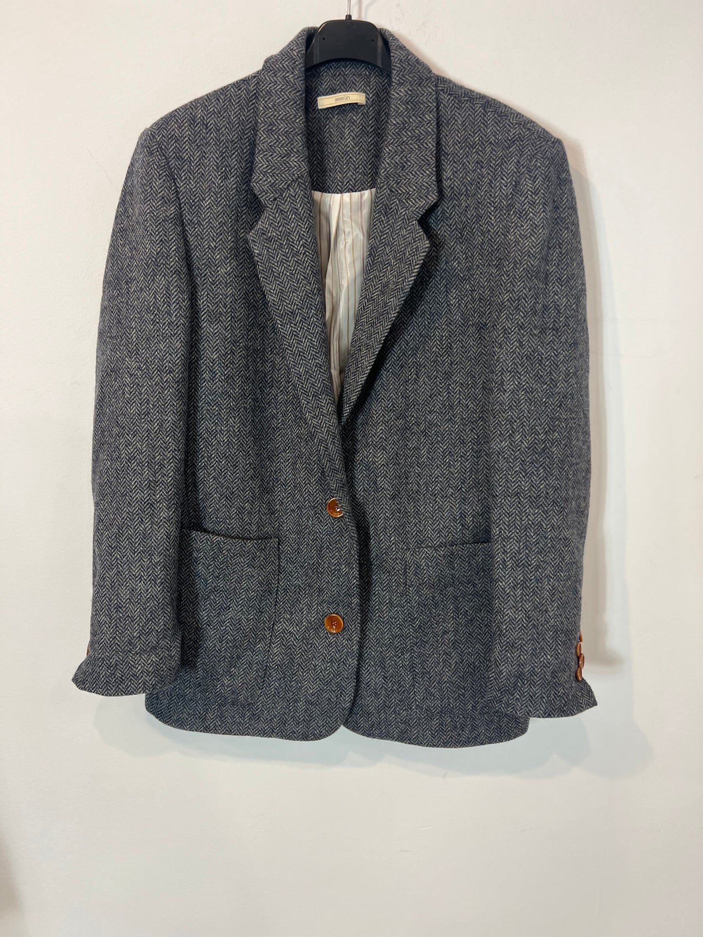 SESSÚN. Blue wool blazer. TS
