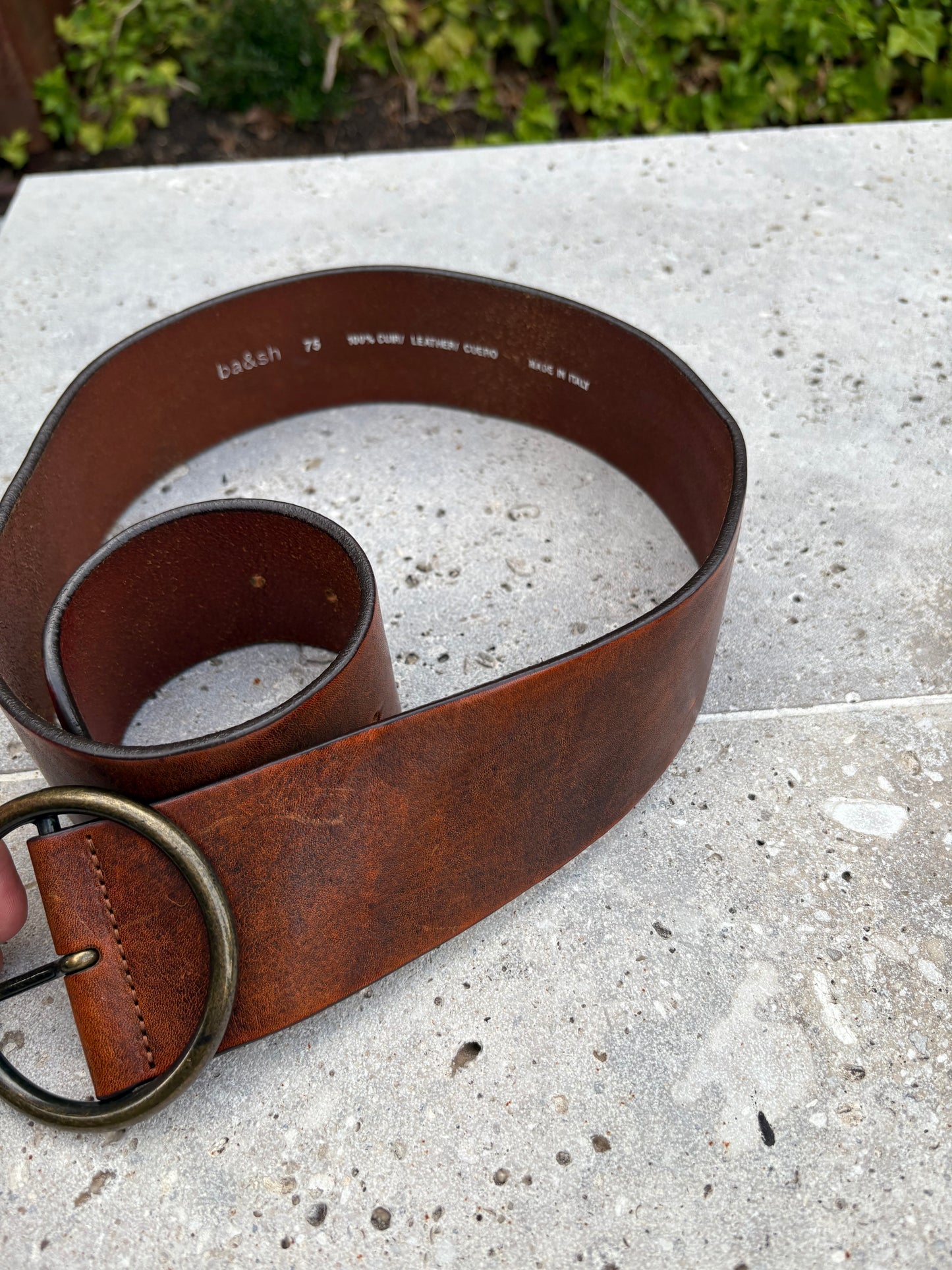 BA&amp;SH. Wide leather belt. Size 75