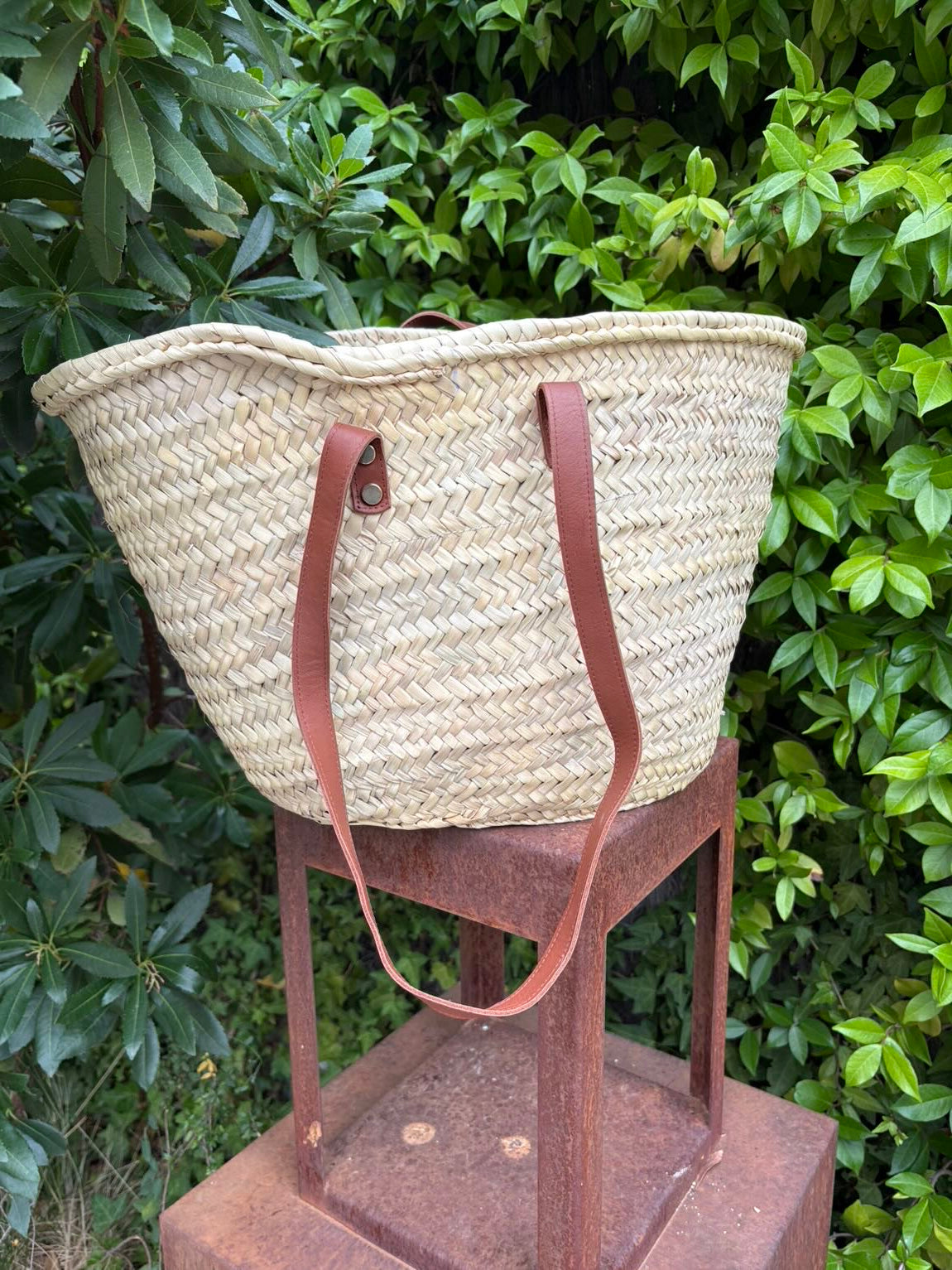 ANSA ANSA Menorca. Cesta grande detalle e verde agua