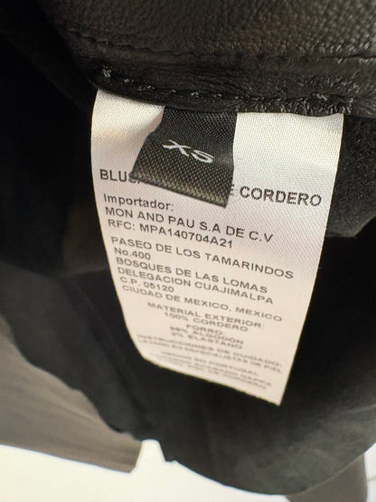 MON & PAU. Camisa negra piel