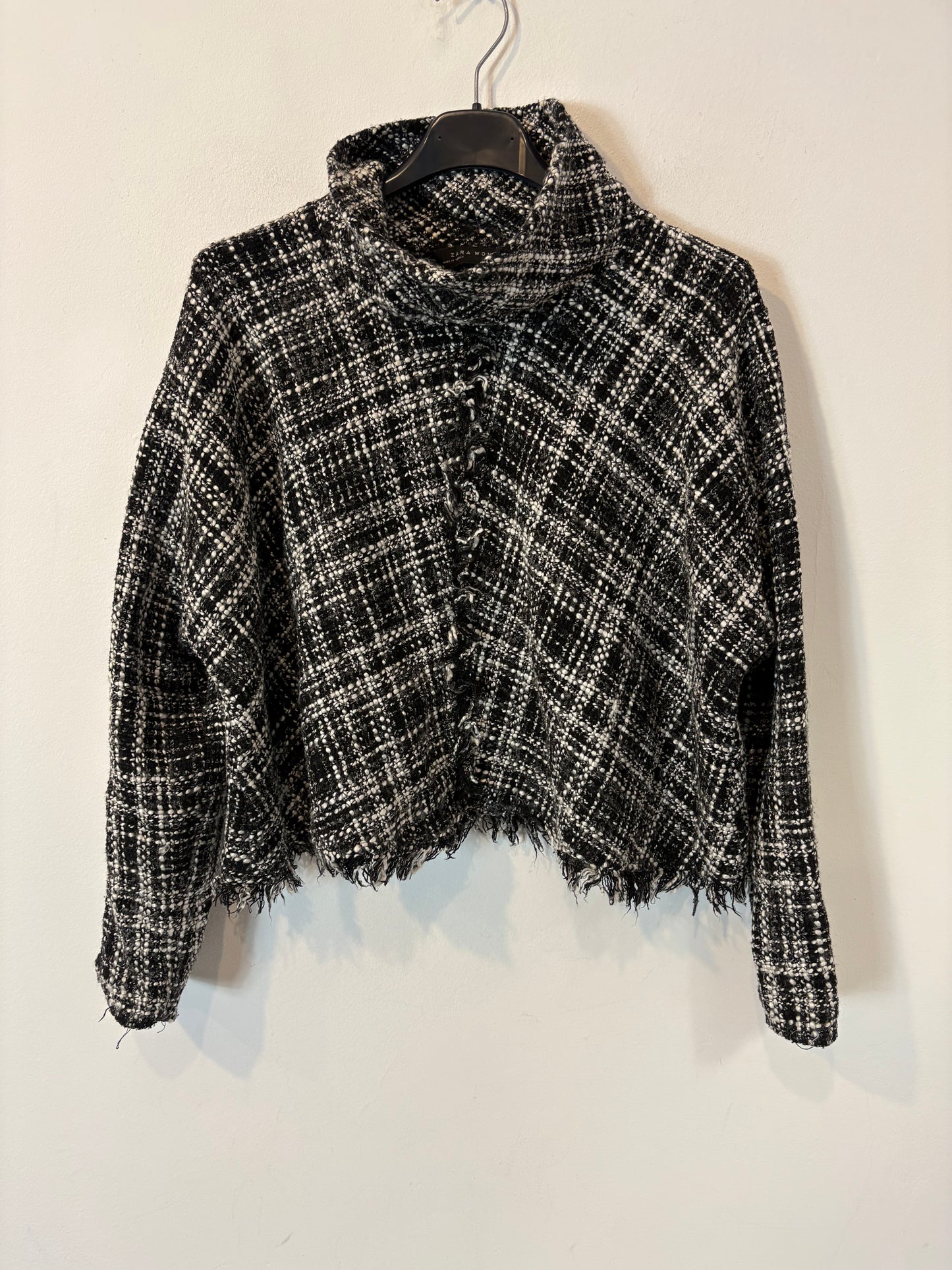 ZARA. Top tweed cropped