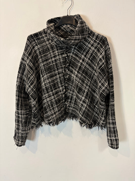 ZARA. Top tweed cropped