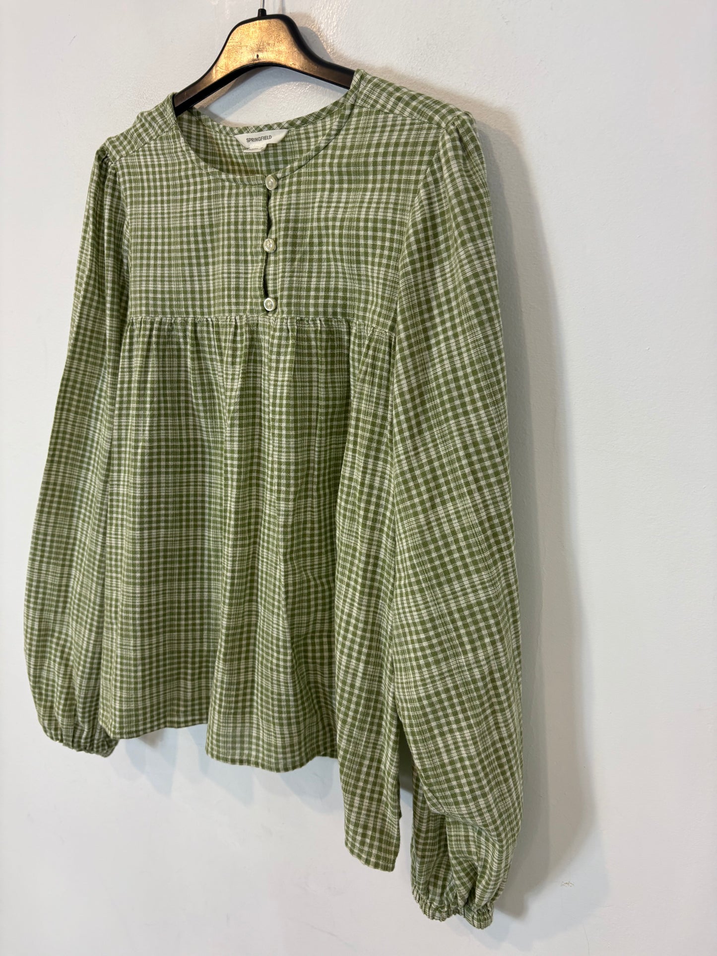 SPRINGFIELD. Blusa fluida cuadros