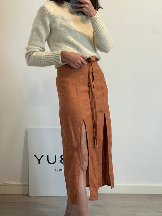 OTHERS. Long knit dress with neckline detail. TS